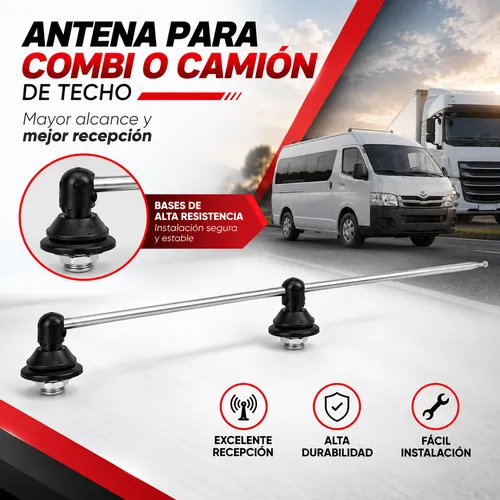 ANTENA LATERAL DE 4 SECCIONES PARA COMBI O CAMIÓN. (PIEZA)