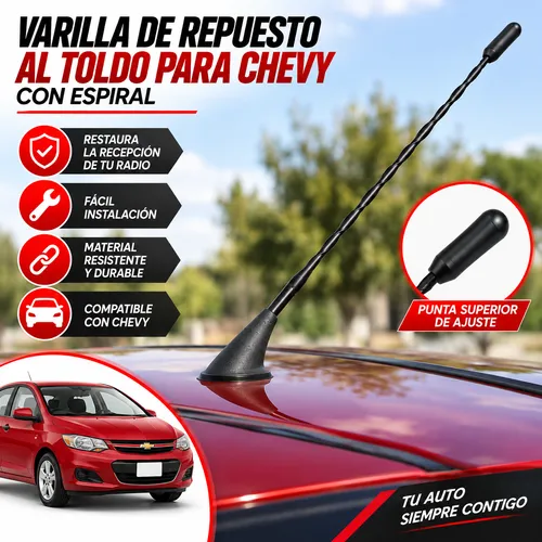 VARILLA DE REPUESTO AL TOLDO PARA CHEVY CON ESPIRAL. (PIEZA)