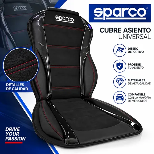 RESPALDO VENTILADO ERGONOMICO CON FIBRA NEGRO SPARCO