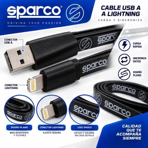 CABLE SPARCO 1M PARA IPHONE