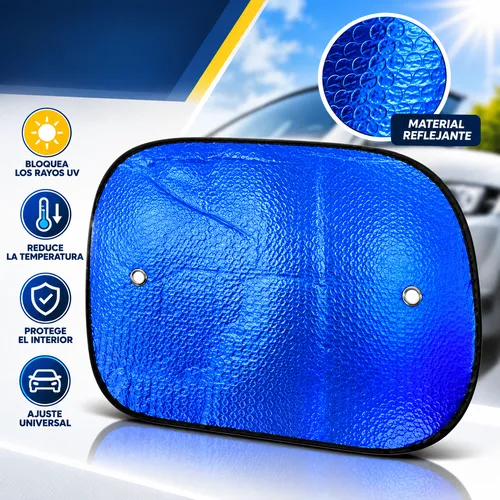 CORTINA LATERAL DE ALUMINIO DE 44*36 CON CHUPONES MATE AZUL (PAR)
