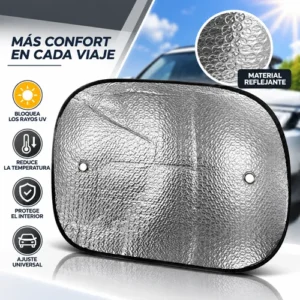 CORTINA LATERAL DE ALUMINIO DE 44*36 CON CHUPONES MATE GRIS (PAR)