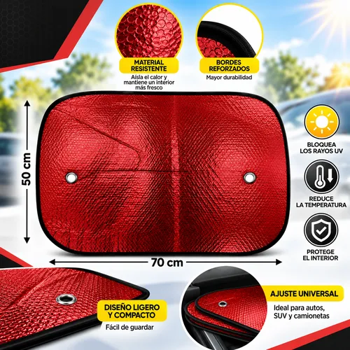 CORTINA LATERAL DE ALUMINIO DE 44*36 CON CHUPONES MATE ROJO (PAR)