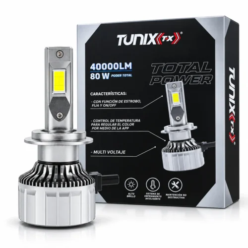 FO-LFHID FOCO HID CON 2 HIPER LEDS BASE H7 CON FUNCIONES 3 COLORES 80 W
