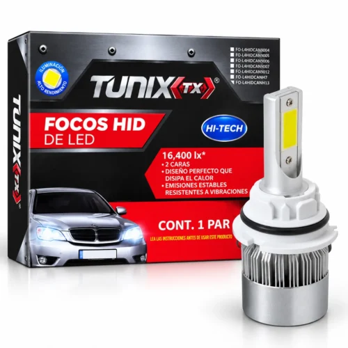 FOCO 9007 HID DE LED 24 WATTS REALES CON BALASTRA 3200 LÚMENES 2 PIEZAS. (PAR)