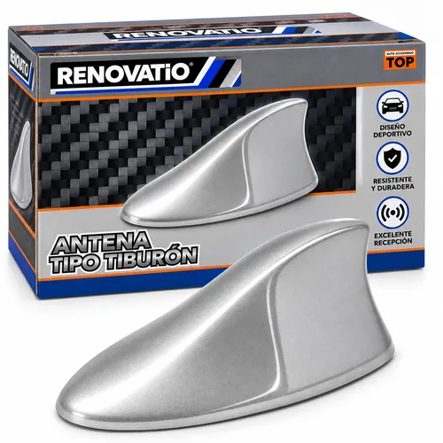 ANTENA DE ADORNO TIPO TIBURON / PLATA (PZA)