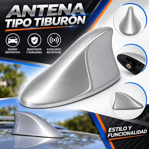 ANTENA DE ADORNO TIPO TIBURON / PLATA (PZA)