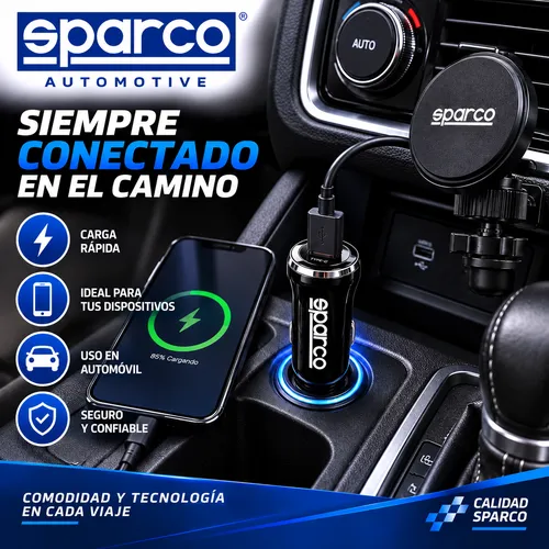 KIT SPARCO ADAPTADOR, CABLE TIPO C, SOPORTE CELULAR