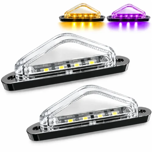 MULT:2405:TRANS:AMPU PLAFON UNIVERSAL LATERAL 8 LEDS BICOLOR 12/24V AMBAR/MORADO APARATO ALUMBRADO SENAL UNIV. (PAR)