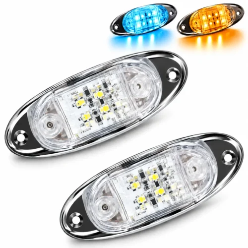 MULT:303:STR:AMIBU PLAFON UNIVERSAL LATERAL 12 LEDS BICOLOR 12/24V AMBAR/AZUL ICE APARATO ALUMBRADO SENAL UNIV. (PAR)