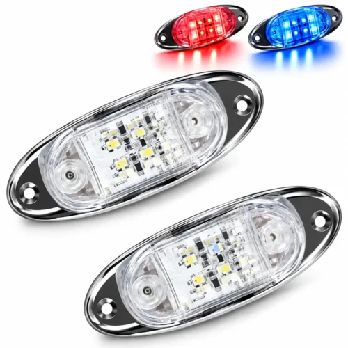 MULT:303:STR:RDBU PLAFON UNIVERSAL LATERAL 12 LEDS BICOLOR 12/24V ROJO/AZULS APARATO ALUMBRADO SENAL UNIV. (PAR)