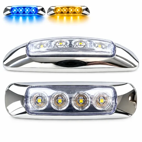 MULT:6739C:AMBU PLAFON UNIVERSAL LATERAL 8 LEDS BICOLOR 12/24V AMBAR/AZUL APARATO ALUMBRADO SENAL UNIV. (PZA)