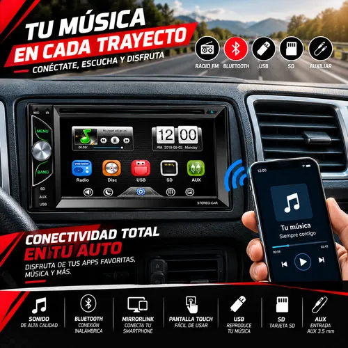 STEREO C/ PANTALLA TOUCH FM BLUETOOTH MIRRORLINK (PIEZA)