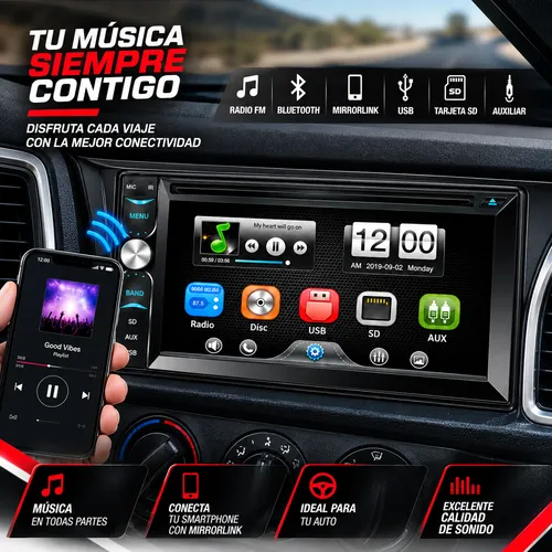 STEREO C/ PANTALLA TOUCH FM BLUETOOTH MIRRORLINK (PIEZA)