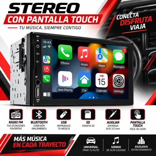 STEREO C/ PANTALLA TOUCH FM BLUETOOTH USB SD AUXILIAR IN / MIRRORLINK (PIEZA)