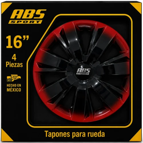 TAPON ABS BICOLOR DIFUMINADO ROJO RIN 16.