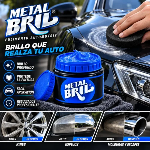 CREMA ABRILLANTADORA DE METALES CRISTALES Y MICAS METALBRIL 150 GR