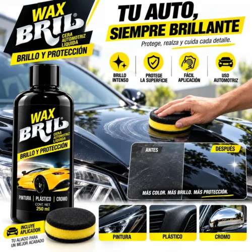 CERA LIQUIDA CON CARNUBA WAX BRIL 500 ML