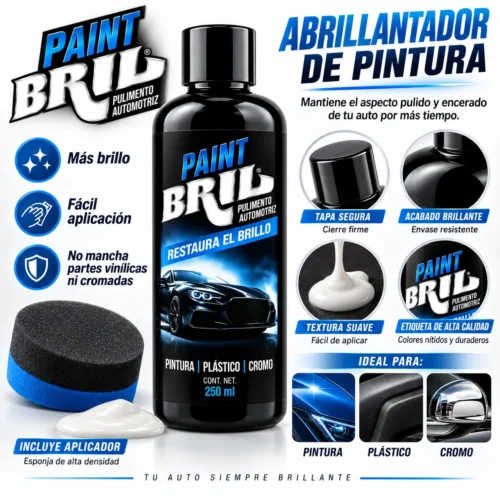 PROTECTOR Y ABRILLANTADOR DE PINTURA PAINT BRIL 500 ML