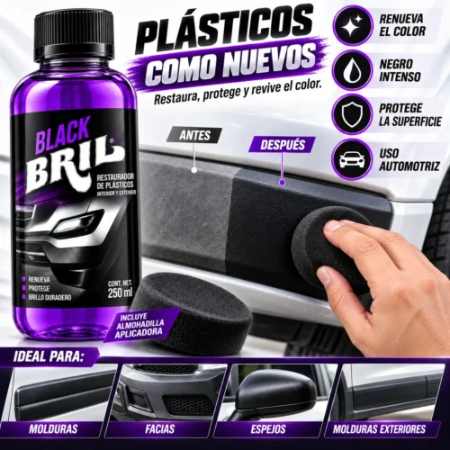 RESTAURADOR DE PLASTICOS BLACK BRIL 125 ML.