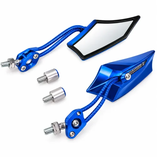 ESPEJO UNIVERSAL PARA MOTOCICLETA AZUL (PAR)