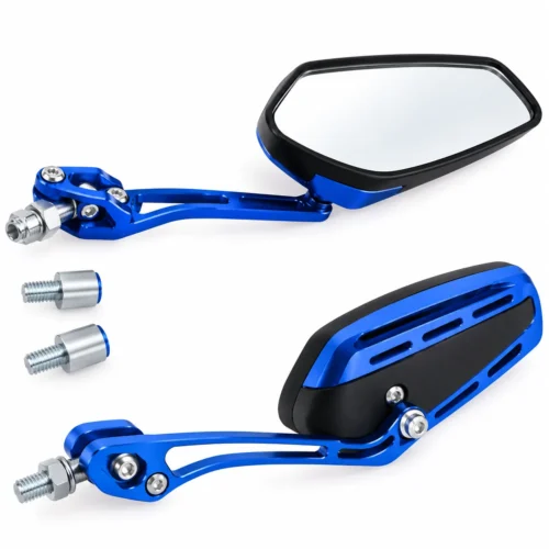 ESPEJO UNIVERSAL PARA MOTOCICLETA AZUL (PAR)