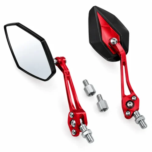 ESPEJO UNIVERSAL PARA MOTOCICLETA ROJO (PAR)