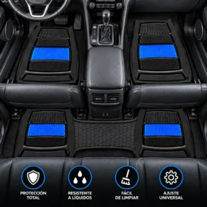 TAPETE AUTOMOTRIZ 3 PZAS AZUL