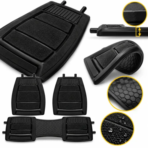 TAPETE AUTOMOTRIZ 3 PZAS TIPO CARBONO