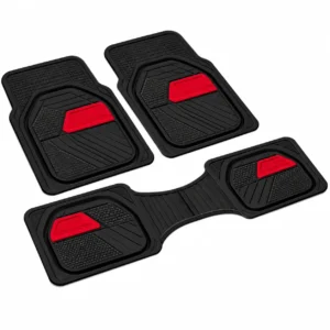 TAPETE AUTOMOTRIZ 3 PZAS ROJO