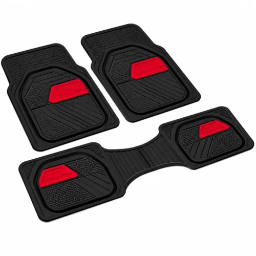 TAPETE AUTOMOTRIZ 3 PZAS ROJO