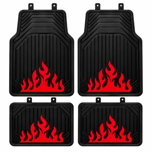 TAPETE AUTOMOTRIZ 4 PZAS ROJO