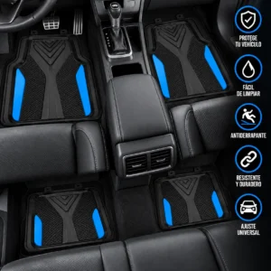 TAPETE AUTOMOTRIZ 4 PZAS AZUL