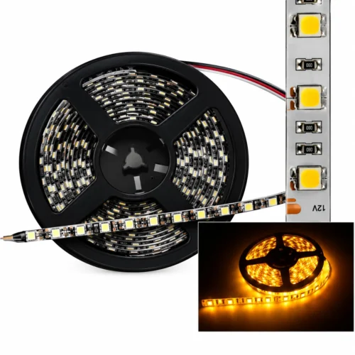 5050-AM ROLLO DE LED SMD 5050 FLEXIBLE RECORTABLE LUZ AMBAR (ROLLO)