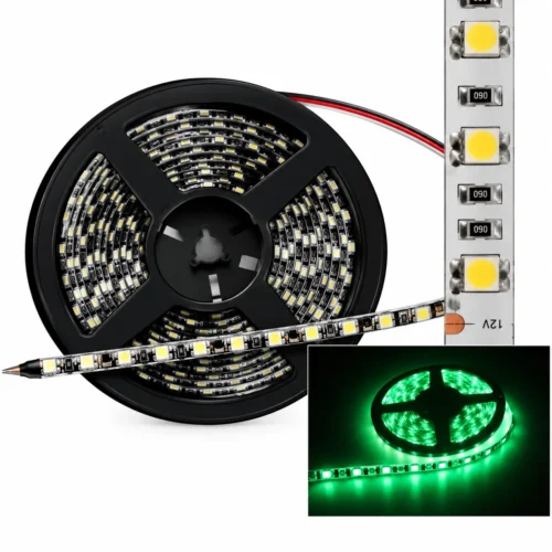 5050-GN ROLLO DE LED SMD 5050 FLEXIBLE RECORTABLE LUZ VERDE (ROLLO)