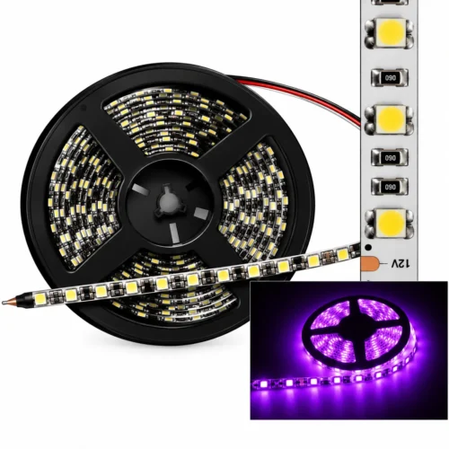 5050-PU ROLLO DE LED SMD 5050 FLEXIBLE RECORTABLE LUZ MORADO (ROLLO)