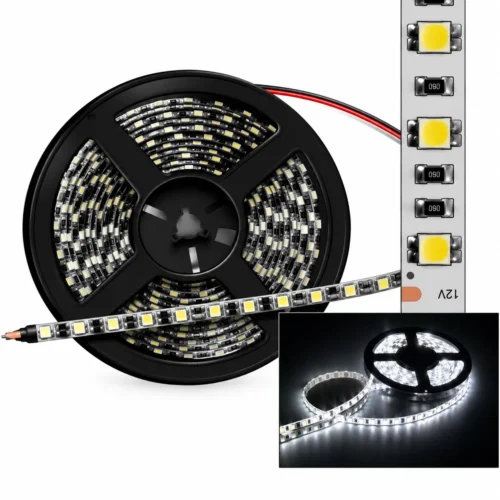 5050-WH ROLLO DE LED SMD 5050 FLEXIBLE RECORTABLE LUZ BLANCA (ROLLO)