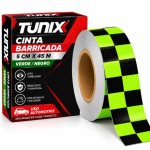 CINTA BARRICADA 5CMX45M VERDE NEGRO (RLL 45M)