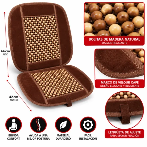 RESPALDO DE BOLITAS CON MARCO DE VELOUR CAFÉ (PIEZA)