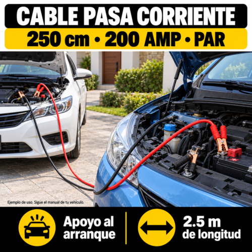 CABLE PASA CORRIENTE 250CM - 200 AMP (PAR)
