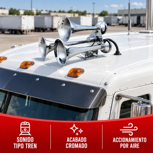 CORNETA DE AIRE SONIDO TREN TRIPLE (JUEGO)
