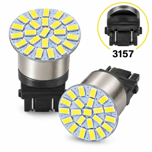 FOCO DE LED 22 LEDS 603SMD ENTRADA 3157 LUZ FIJA  AMARILLO 12V (PAR)