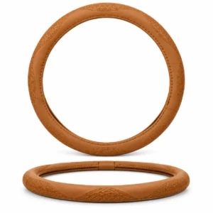 FUNDA PARA VOLANTE MEDIANA DE 38 CM GRECAS/ROMBOS CAFE (PIEZA)