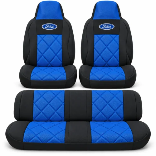 FUNDA PARA ASIENTO JUEGO DE 4 PZAS FORD AZUL