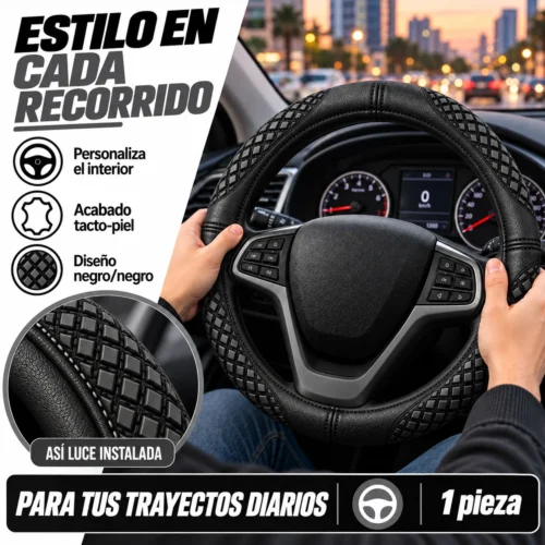 FUNDA TACTO-PIEL DE  CERO OLORES NEGRO/NEGRO