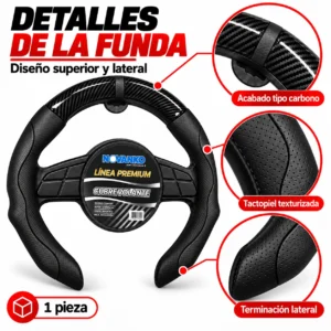 FUNDA DE VOLANTE  TACTOPIEL NEGRO