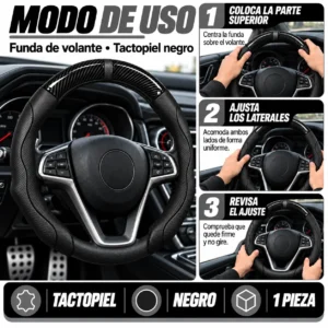 FUNDA DE VOLANTE  TACTOPIEL NEGRO