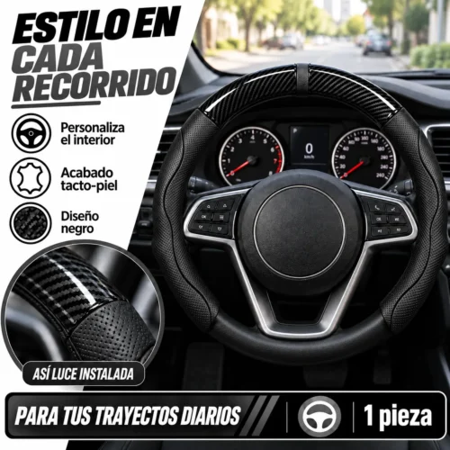 FUNDA DE VOLANTE TACTOPIEL NEGRO