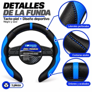 FUNDA DE VOLANTE  TACTOPIEL AZUL
