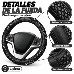 FUNDA TACTO-PIEL DE  CERO OLORES NEGRO/NEGRO